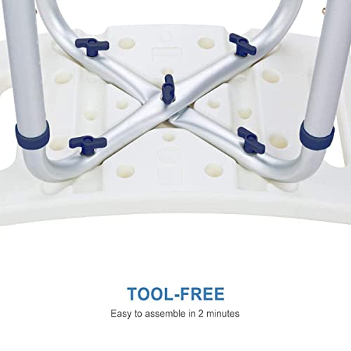 Zler Deluxe Steerable Knee Walker Knee Scooter Knee Cycle Leg Walker, Zler Shower Chair, Adjustable Shower Seat 300Lb #TOP7