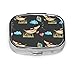 Produktbild Aquarell niedlichen Cartoon Dackel spielen Drachen Tiere Tiere benutzerdefinierte Mode Silber quadratische Pille Box Medizin Tablettenhalter Brieftasche Organizer Fall für Tasche oder Geldbörse