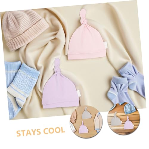 Gorros infantiles de algodón para proteger la piel sensible del bebé juego de 6 7