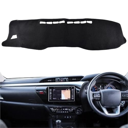 Funda de salpicadero para Hilux SR5 2016-2018 protectora de tela negra 2