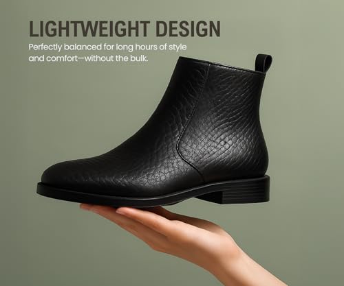 Image of Kraasa Orion-X Men's Vegan Leather Chelsea Boots - Classic Almond Toe Ankle Boots with Textured Finish | Formal & Smart Casual Boots