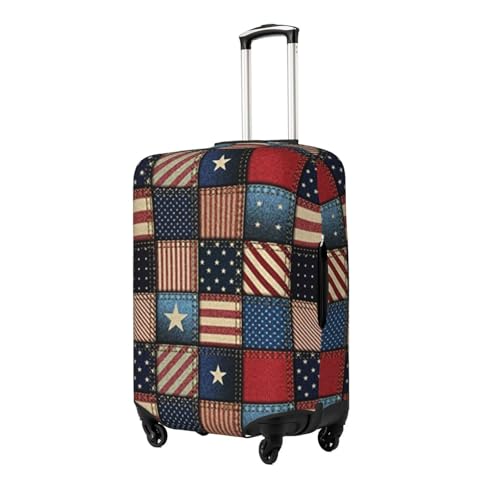 American Flag Patchwork Print Luggage Suitcase Covers Elastic Washable Luggage Protector Luggage Covers For Suitcase2