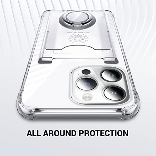 Shields Up Designed for iPhone 14 Pro Case, Minimalist Wallet Case with Card Holder (3 Cards) and Ring Kickstand/Stand, [Drop Protection] Slim Protective Cover for iPhone 14 Pro (6.1 inch) - Clear by Shields Up - Image 7