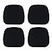 TANYOO 4er Set Stuhlkissen 40x38 cm Sitzkissen Stuhl mit Kariertem Samtbezug Rutschfestes Waschbares Sitzauflage für Stühle im Büro Outdoor Indoor Garten 15 x 16 Inches (Schwarz)