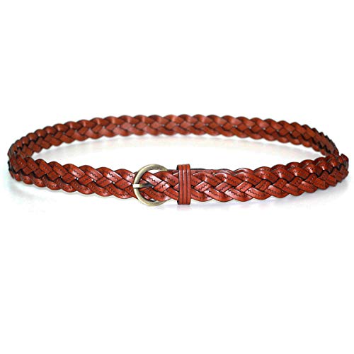 MoYoTo® Women's Fashion Thin Braided Leather Belt For Dress with Buckle 20mm2