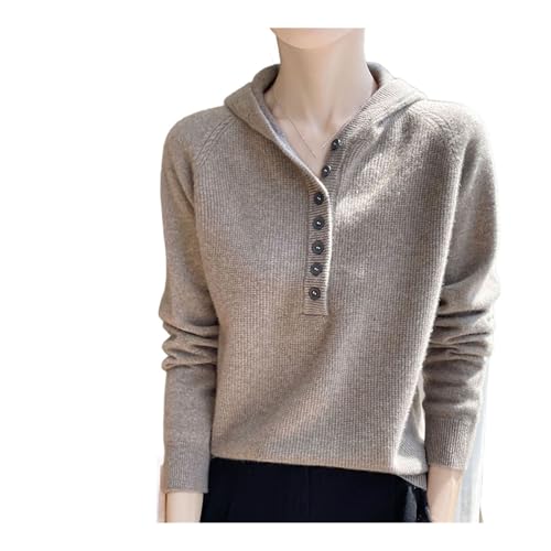 Pull à capuche en laine femme en couleur unie, idéal du bureau aux sorties du week-end