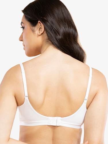 Image of Enamor Innovations CloudSoft, Invisi Neckline Women's Cotton Everyday T-Shirt Bra - Padded, Wirefree, Medium Coverage - A032