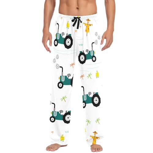 Farm Pattern Mens Pajama Pants Mens Pj Pants Comfy Cotton Pj Long Pant for Men with Pockets Size S-XXL2