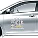 DIYthinker Réaction Chimique Outil Chimie Autocollant sur Voiture Style Autocollant Moto Autocollants pour Voiture Accessoires Cadeau 25Cm