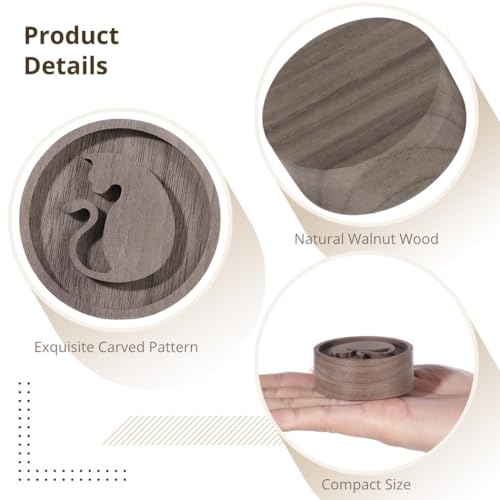 Difusor aromático eléctrico de madera nogal 2 piezas miniatura 4