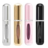 KEAIYYJ- Perfume Travel Refillable Spray Bottle Cologne Atomizer Mini Small Pocket Size Refill Dispensers Portable Sprayer Empty Container 5 ml 4 Pack