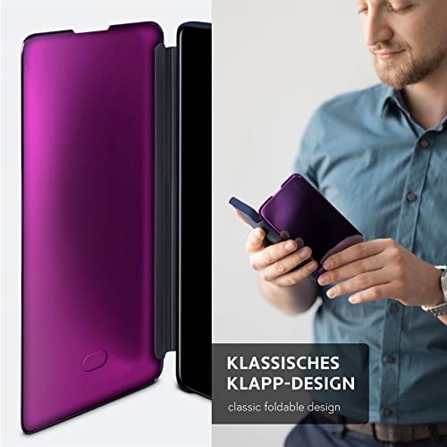 Coque Galaxy S21 fine bleu laqué moex protégeant sans cacher l'écran
