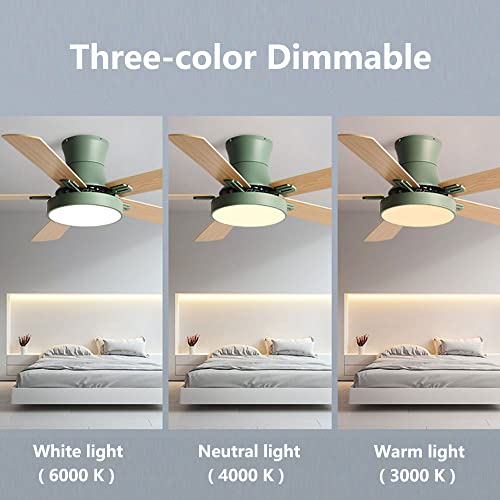 Ibalody Creative Mute Fan Light 3 Gear Wind Speed Ceiling Fan Light Indoor Ceiling Fan With Led Light 5 Big Fan Blades For Dining Room Living Room Bedroom Kids Room #TOP4