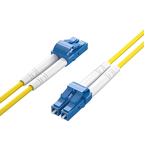 Image of OS2 LC to LC Fiber Patch Cable, 0.2m Single Mode SFP Fiber Jumper, Duplex LC-LC 9 /125um, LSZH, 0.65ft, for 1G /10G SMF SFP Transceiver, Router, Networks and More, Available 0.2m - 100m