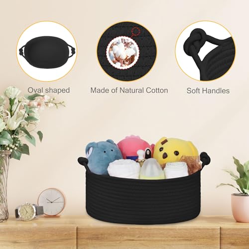 Image of Small Empty Gift Basket with Bag & Ribbons, Black