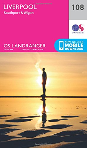 Liverpool Map | Southport & Wigan | Ordnance Survey | OS Landranger Map 108 | England | Walks | Cycling | Days Out | Maps | Adventure