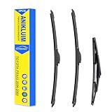 ANIKLUIM® Wiper Blades: 3-Pack Windshield Wipers for Prius 2004-2009 - All-Season Beam Design - Plug and Play - Exact Replacement for Toyota Cars (26''/18''/16'')