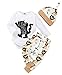 Newborn Baby Boy Clothes Monster Cartoon Letter Rompers Jumpsuit Tops Pants Clothes Summer Short Clothes (0-6 Months, White)
