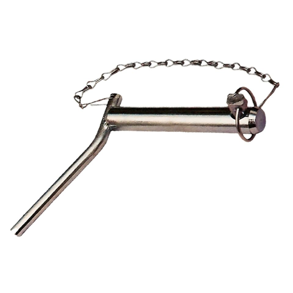 Bent Hitch Pin with Handle ,Chain and Lynch Pin 1" x 5-5/16" (Pack of 5 pcs)