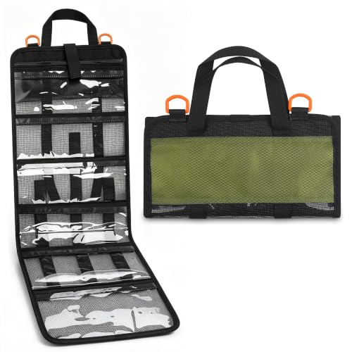 Bolsa Organizadora para Señuelos de Pesca OROOTL con 6 Bolsillos, Cubierta Protectora PVC, Duradera, para Pesca en Agua Salada y Dulce miniatura 1