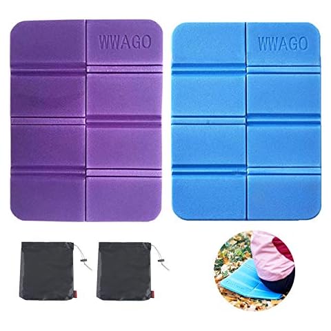Mirrwin Insulated Folding Sit Mat Folding Foam Sit Mat for Camping Foldable Foam Mat XPE Seat Mat Seat Cushion Mat Foldable Waterproof for Outdoor Camping Hiking or Visits to the Playground 2 Pieces Cover