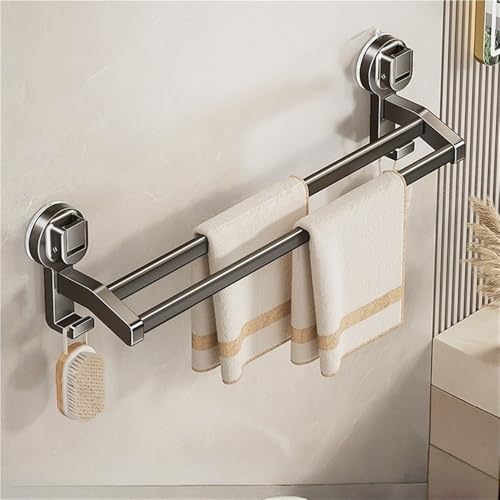 Suction Cup Towel Bar – No-Drill Detachable Towel Holder for Bathroom & Kitchen, Wall-Mounted Towel Rack, No Tools Needed