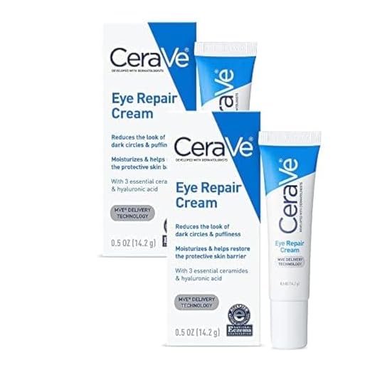 Eye Repair Cream | Under Eye Cream for Dark Circles and Puffiness | Suitable for Delicate Skin Under Eye Area | 2 Pack of 0.5 Ounce