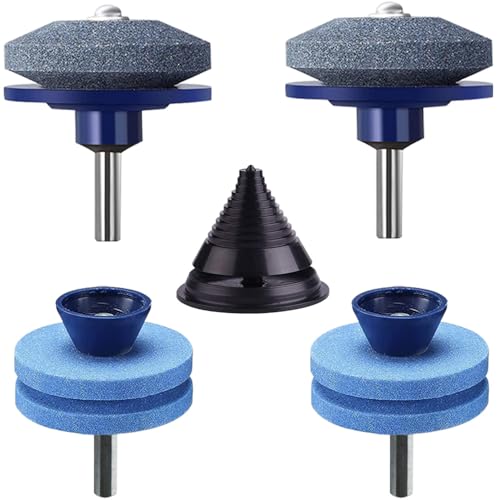 Nialnant 4 Pcs Lawn Mower Blade Sharpener Tool, Universal Multi-Sharp