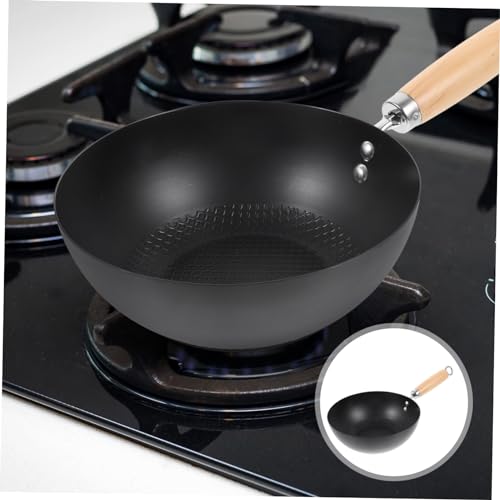 Wok pequeño de hierro forjado Hemobllo tradicional japonés miniatura 4