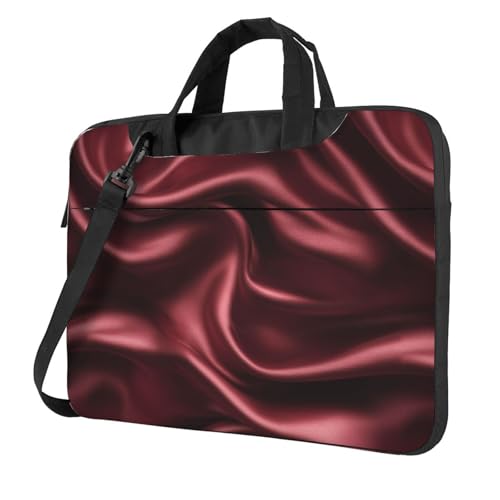 Housse PC portable 15.6 matelassée et antichoc bordeaux satiné lisse
