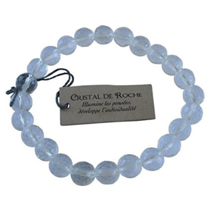 Natural & Books: pulsera piedras redondas facett & # x17D; Es cristal de roca extra – piedras naturales – lithotherapie: Purification