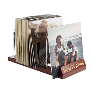 HULISEN Vinyl Record Holder, Now Playing Vinyl Stand for 50 LPs, Wooden Record Storage Rack for Album Display & Shelf Organising, Great Gift for Album Collectors