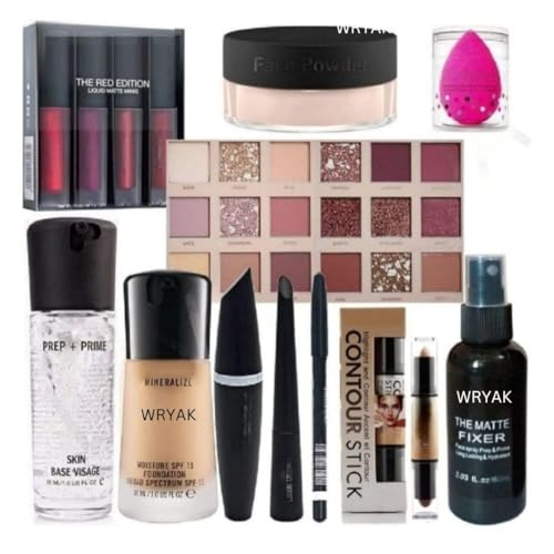 Professional HD Waterproof Makeup Kit Combo For Women & Girls (Pack of 9)