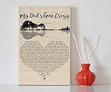 My Dad's Gone Crazy Song Lyrics Guitar Heart - Portrait Gallery Wrapped Framed Canvas Prints - Home...