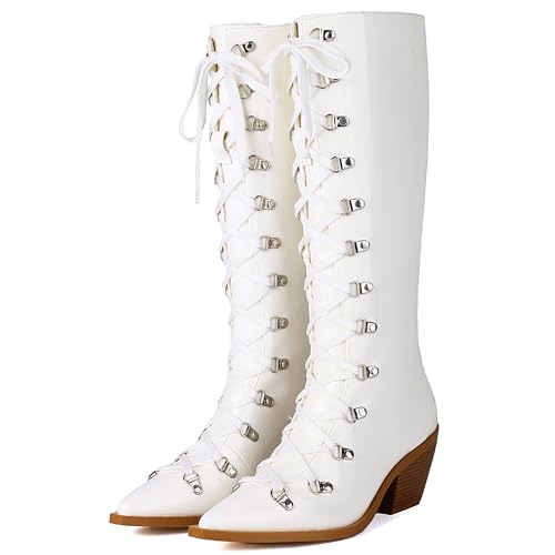Bottes mi-mollet Asterisco bout pointu et talon bloc finitions haute précision - 4