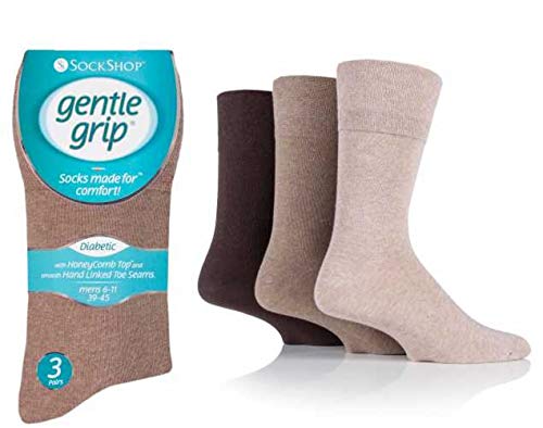 sockshop Gentle Grip - Medias de fútbol - para hombre Marrón Brown Mix