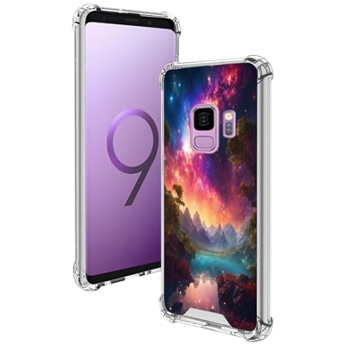 KUAVETO Funda transparente para Samsung Galaxy S9, diseño de nebulosa y galaxia-aa2, a prueba de golpes, anticaídas, funda protectora transparente para Samsung Galaxy S9