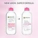 Garnier Micellar Water, Hydrating Facial Cleanser & Makeup Remover, Suitable for Sensitive Skin, Vegan, Cruelty Free, 13.5 Fl Oz (400mL), 1 Count
