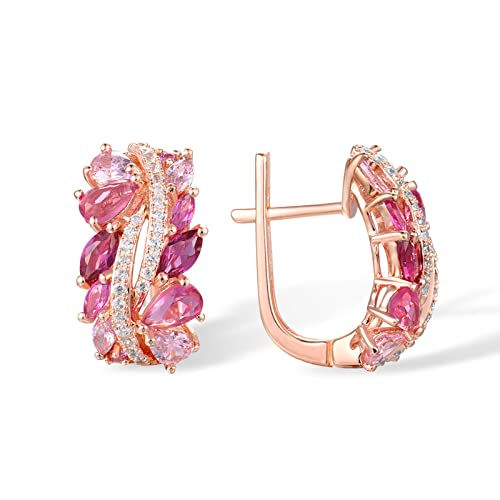 Santuzza 925 Sterling Silver Marquise Gemstone Twist Earrings Cubic Zirconia Dangle Earrings for Women2