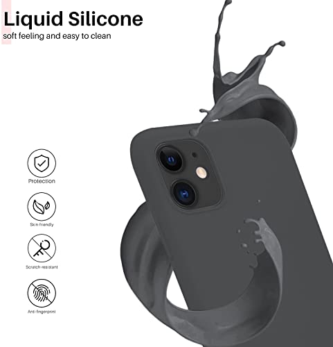 Image of VONZEE Microfiber Candy Case Compatible for iPhone 11 6.1 inch, Shockproof Slim Back Cover Liquid Silicone Case (Grey)