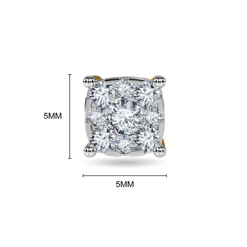 Image of Kisna 18 KT Samana Rose Gold Natural Diamond Earrings For Women
