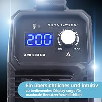 STAHLWERK Elektroden-Schweißgerät ARC 200 MD – Vollausstattung – MMA (E-Hand) bis 200 A, flexibel einsetzbar ohne Gas, kompakt & leicht, Smartkühlung, Hotstart-Automatik, Anti-Stick-Funktion – Ansicht 7
