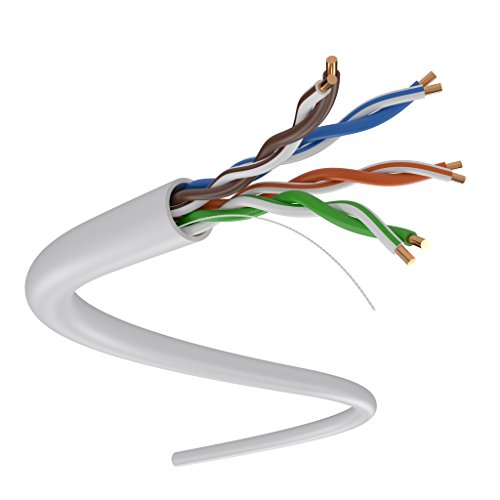 Dripstone CAT5e 1000ft UTP Ethernet Cable 24AWG Bulk LAN Network Wire (White) - Thumbnail 2