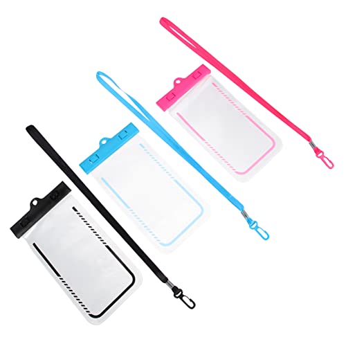 Hemoton 3Sets Mobile Phone case Bag Mobile Phone Bag Waterproof Bags for Beach Camera Bag Phone case Swimming Phone Holder Touch Screen Phone Water Protector Pouch Protective Bag