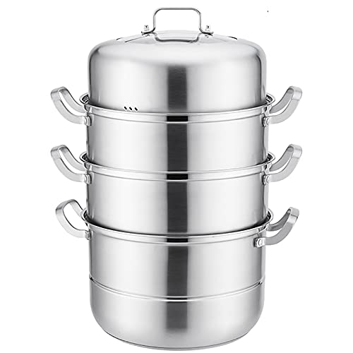 Marmite à soupe inox 304 faitout induction 28 cm grand faitout vapeur