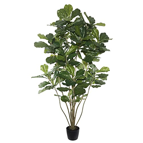 Vickerman Everyday Faux Fiddle Leaf Fig Tree 6ft Tall Green