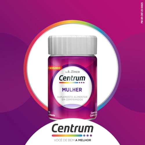 Centrum Mulher, Multivitamínico Adulto, Suplemento Vitamínico com Vitamina B12, Vitamina D, Ferro e