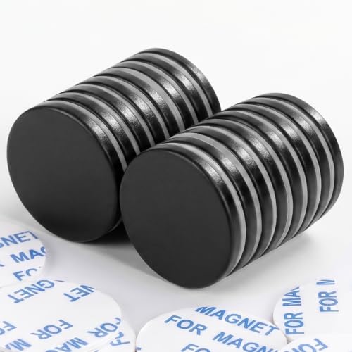 Image of TRYMAG Strong Magnets Neodymium Rare Earth Magnet, 25x2mm, 20 Pack, Black