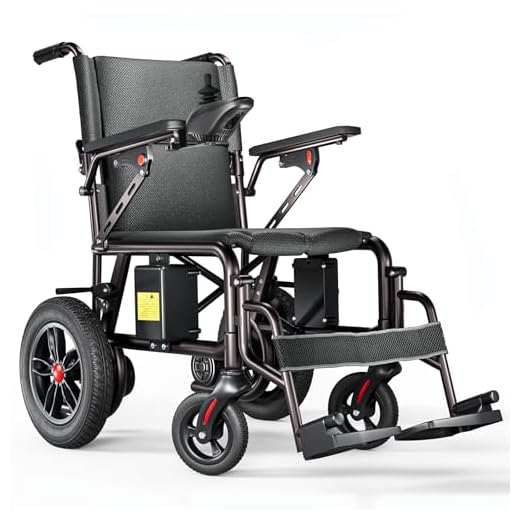 Homyking Silla de Ruedas Eléctrica Plegable Ligera Silla Rueda Eléctrica Pequeña y Estrecha, silla plegable, Patinete Eléctrico para Adultos con Asiento, Mobility Scooter con 500W 25 km