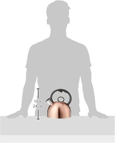 Miniatura 5 de Cuisinart CTK-S17MCP Aura - Tetera de 2 cuartos de galón, prepara 2 cuartos de agua hirviendo en esta tetera clásica, cobre